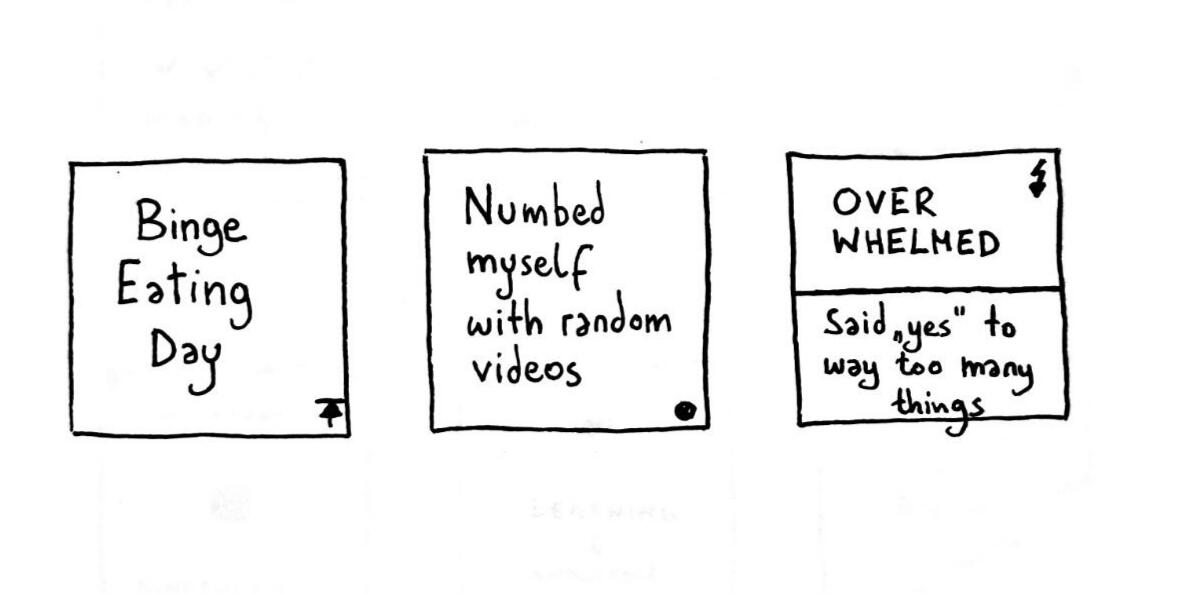 Three Infinity Squares with negative situations